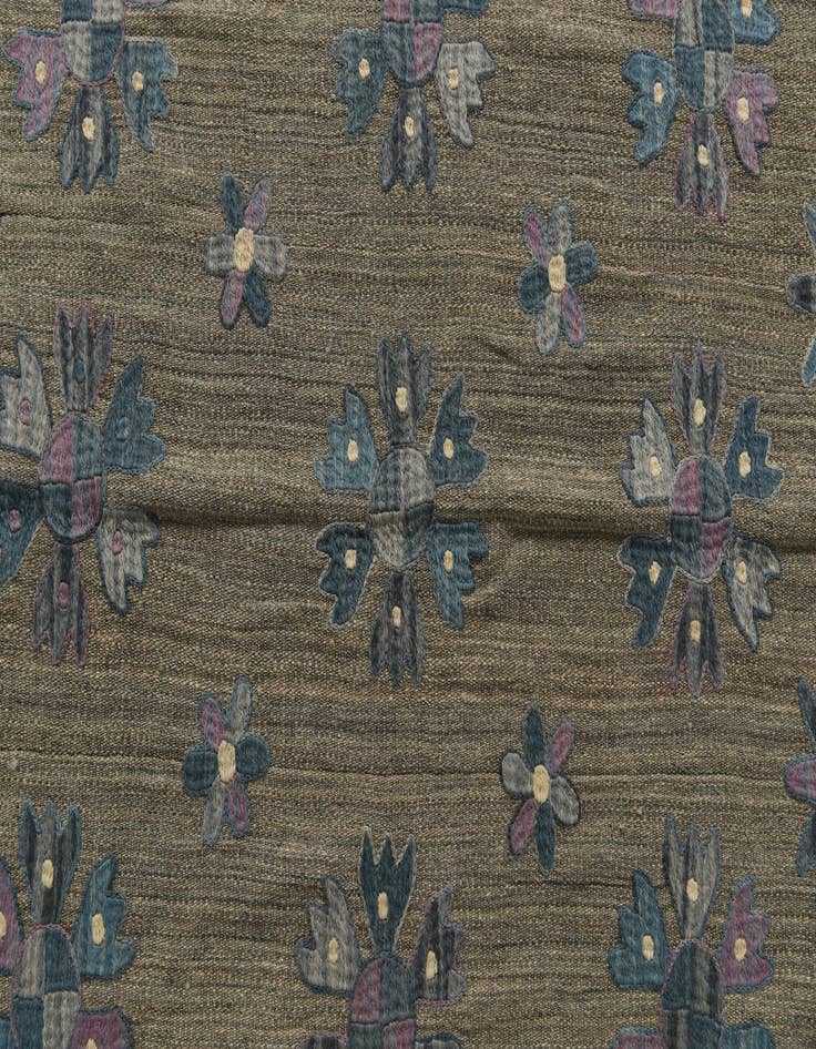 Detail image of 5' 3 x 6' 3  Hand Woven Kilim Suzani Wool Square Rug