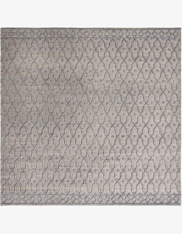 Gray Hand Woven Larsa Jute Square Rug