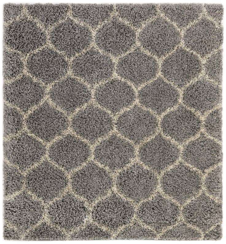 Detail image of 6' x 6' 6 Lattice Shag Square Rug