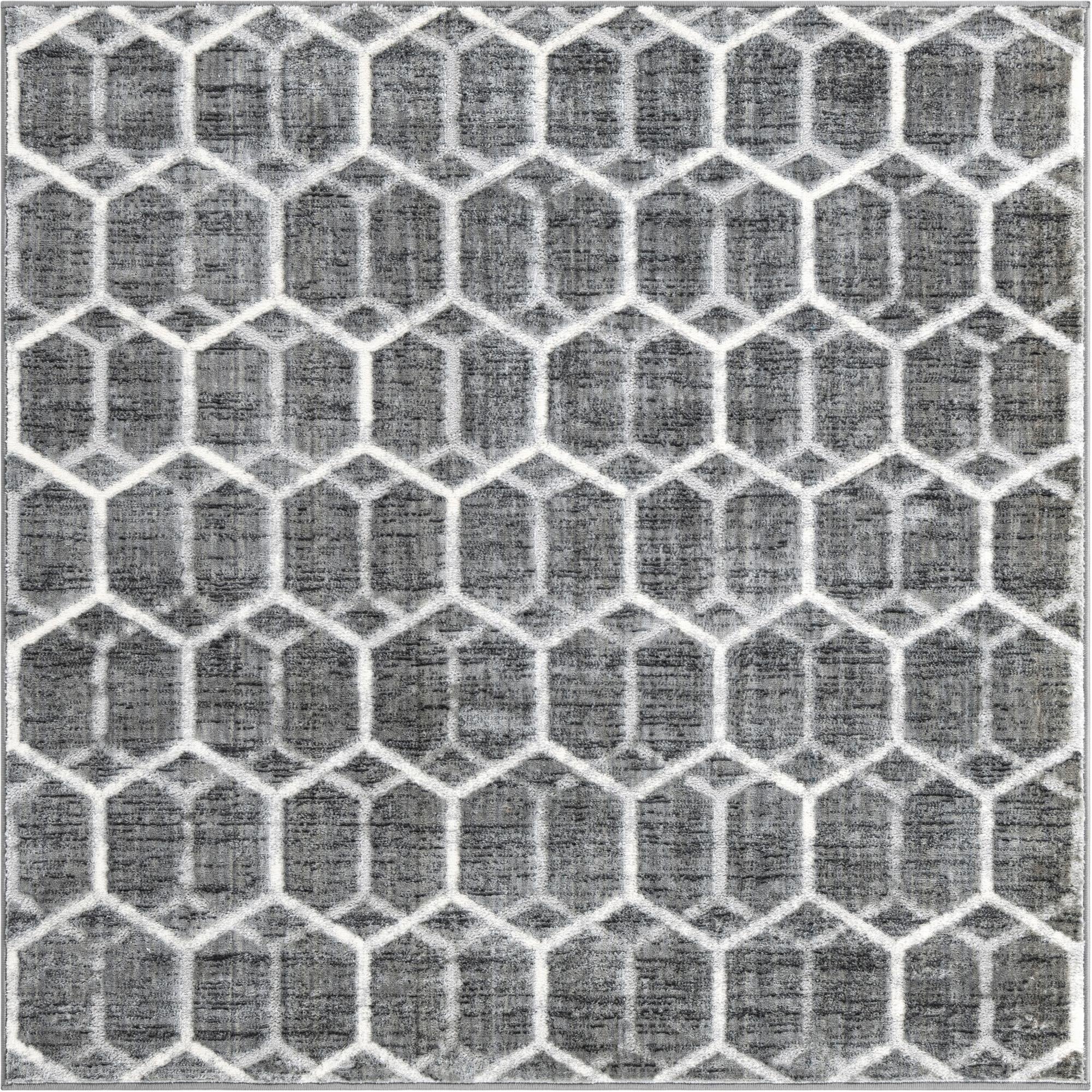 5' 3 x 5' 3 Lattice Trellis Square Rug