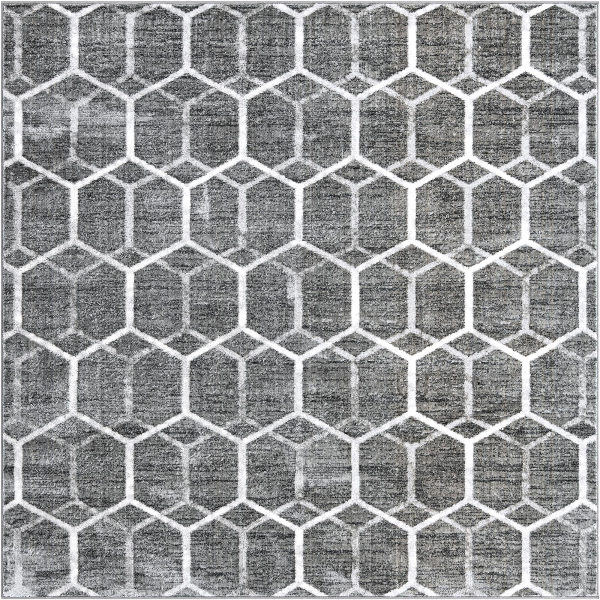 7' x 7' Lattice Trellis Square Rug