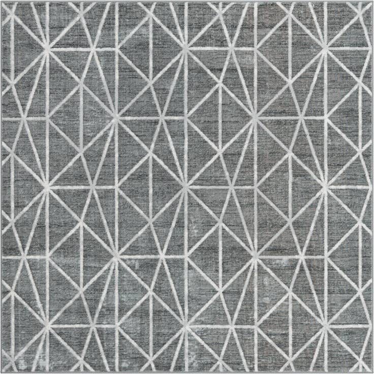 Detail image of 7' x 7' Lattice Trellis Square Rug