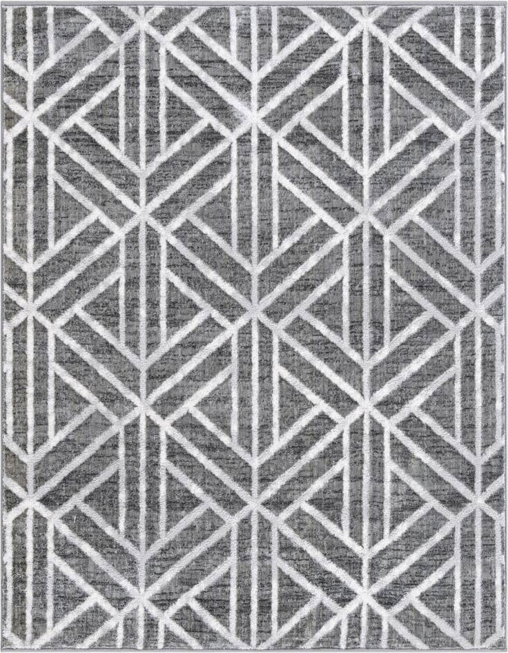 Detail image of 5' 3 x 5' 3 Lattice Trellis Square Rug