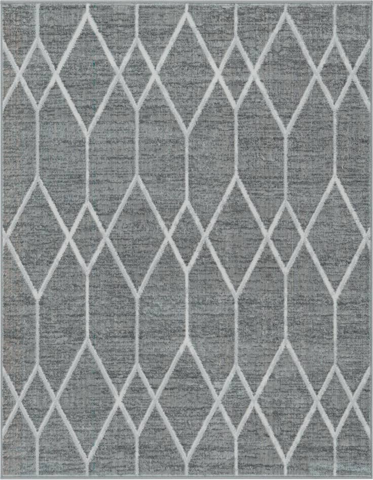 Detail image of 5' 3 x 5' 3 Lattice Trellis Square Rug