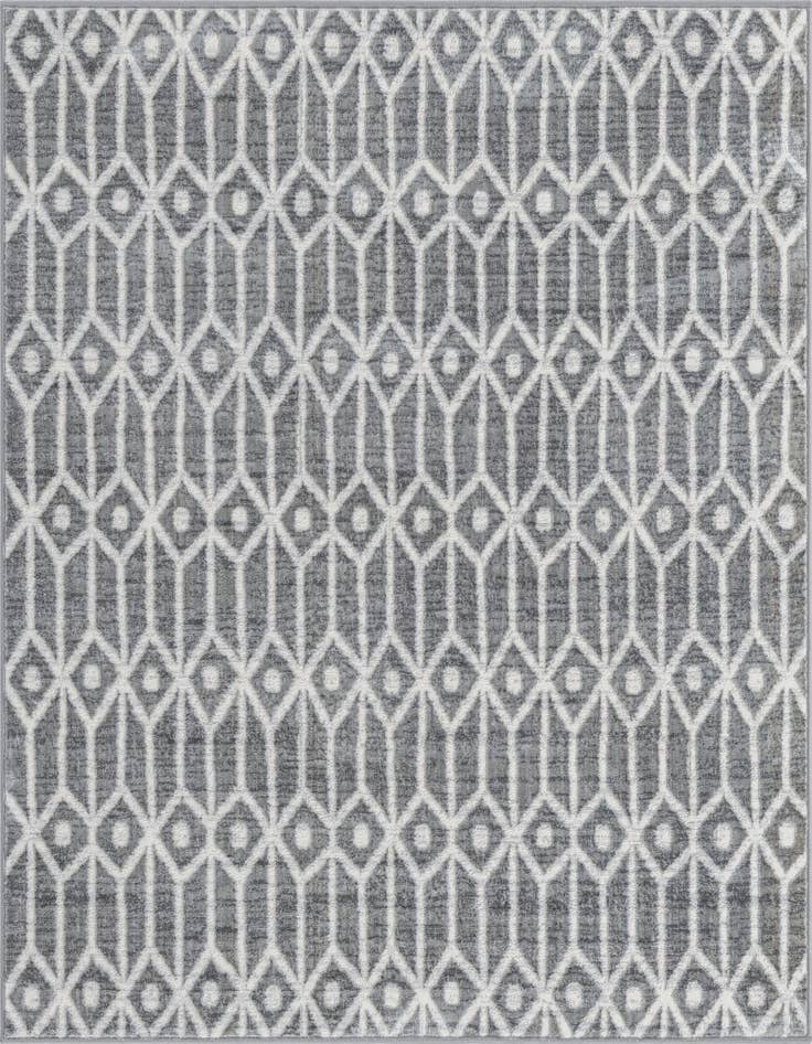 Detail image of 5' 3 x 5' 3 Lattice Trellis Square Rug