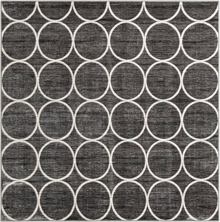 Detail image of 7' 10 x 7' 10 Lattice Trellis Square Rug