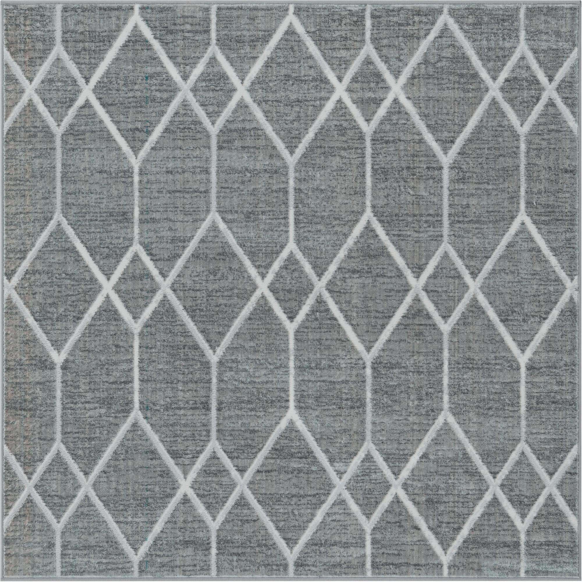 5' 3 x 5' 3 Lattice Trellis Square Rug