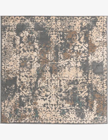 Gray Mojave Square Rug