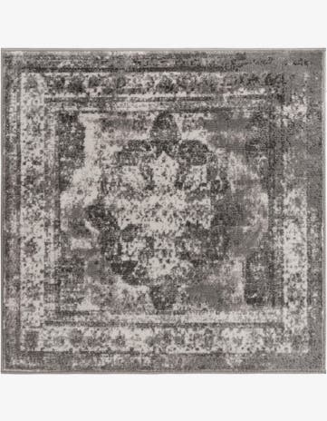 Gray Monte Carlo Square Rug