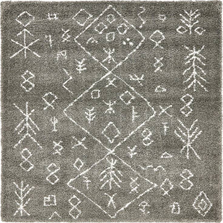 Detail image of 8' x 8' Moroccan Shag Square Rug