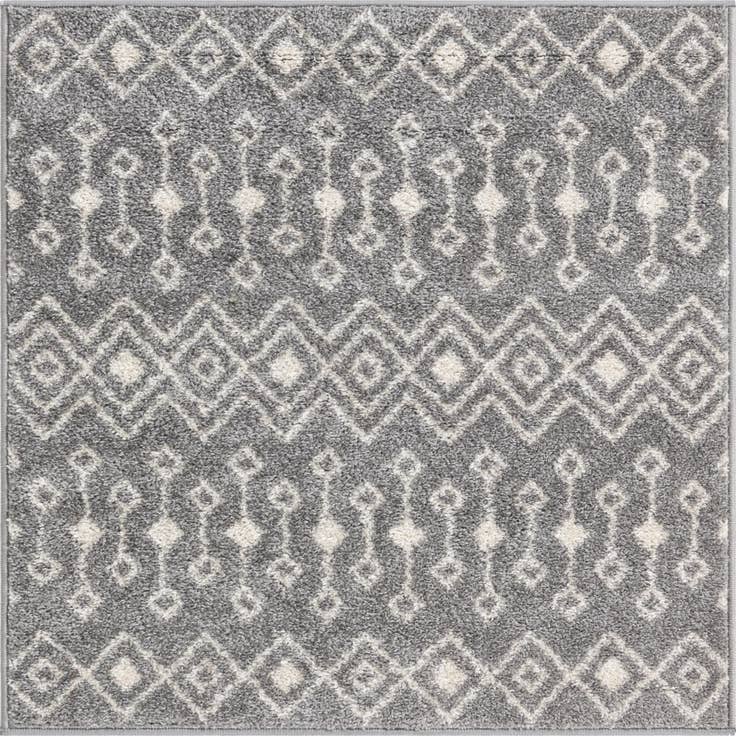 Detail image of 3' x 3' Moroccan Trellis Square Rug