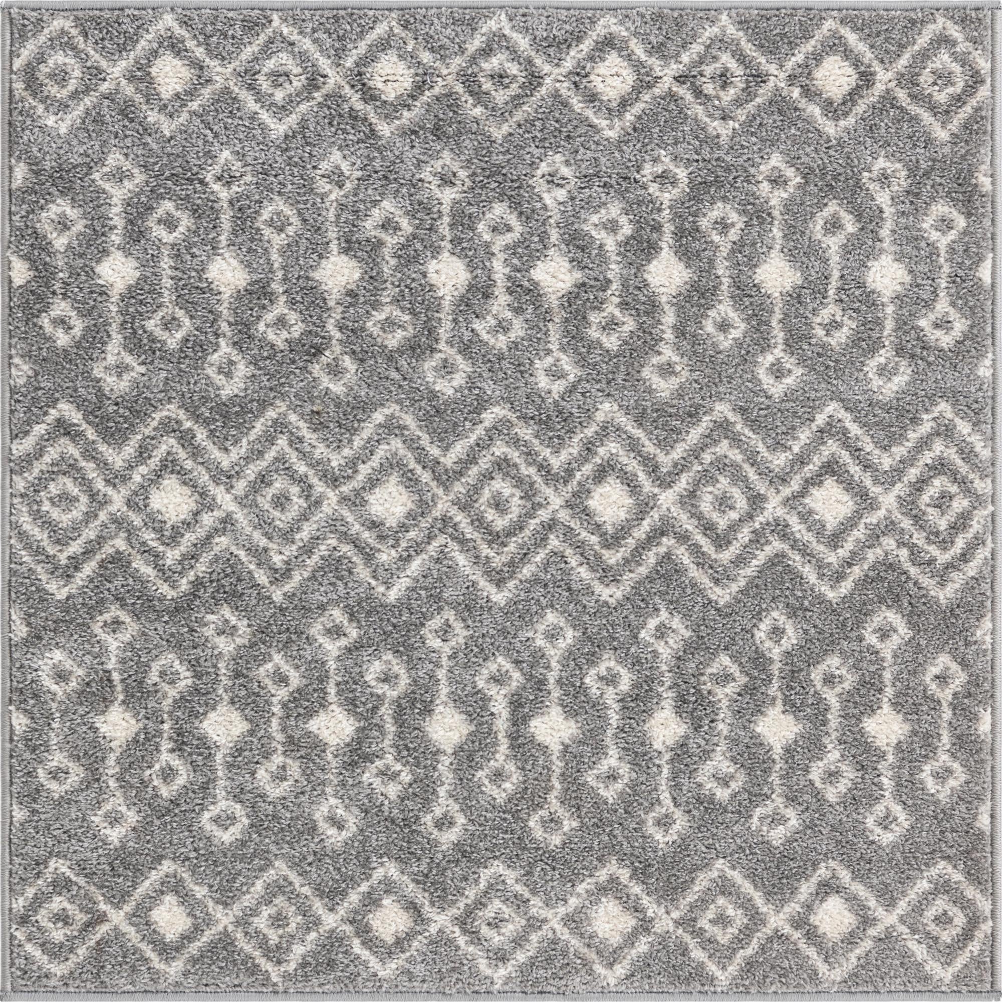 Primary image 3' x 3' Moroccan Trellis Square Rug
