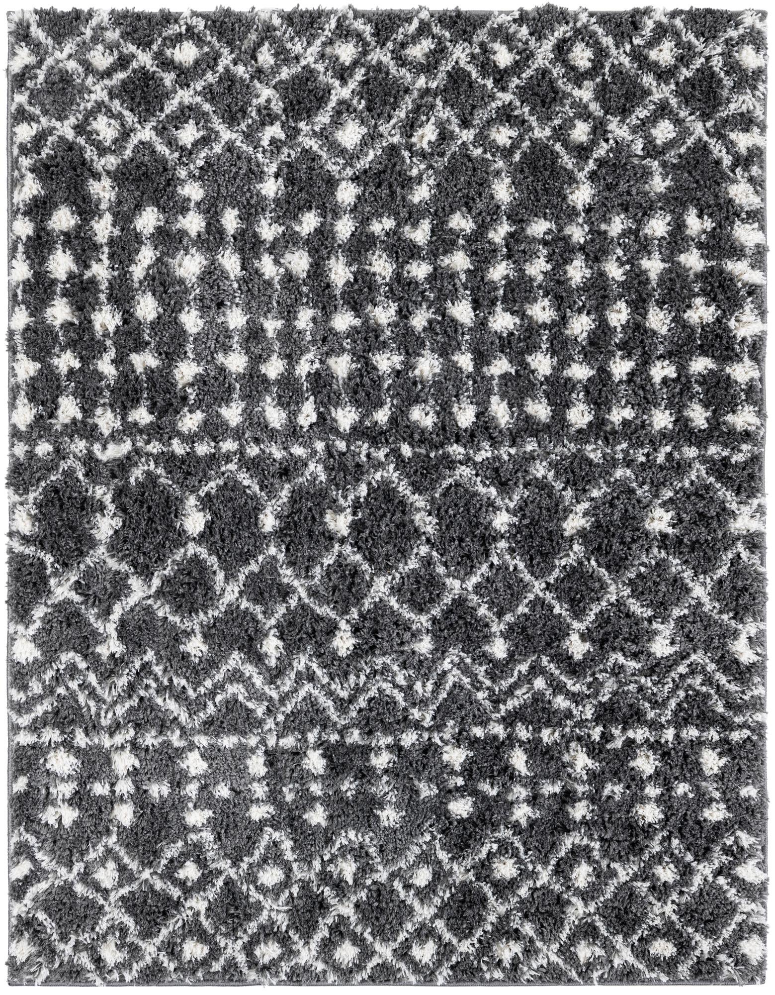 4' x 4' 9 Moroccan Trellis Shag Square Rug