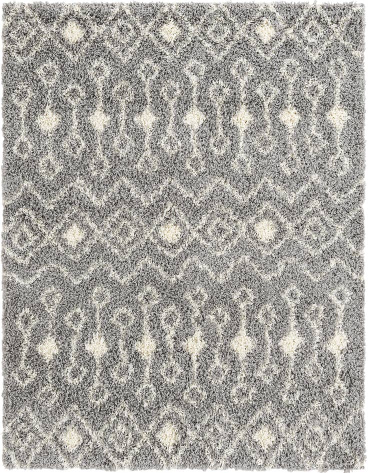 Detail image of 6' x 6' Moroccan Trellis Shag Square Rug