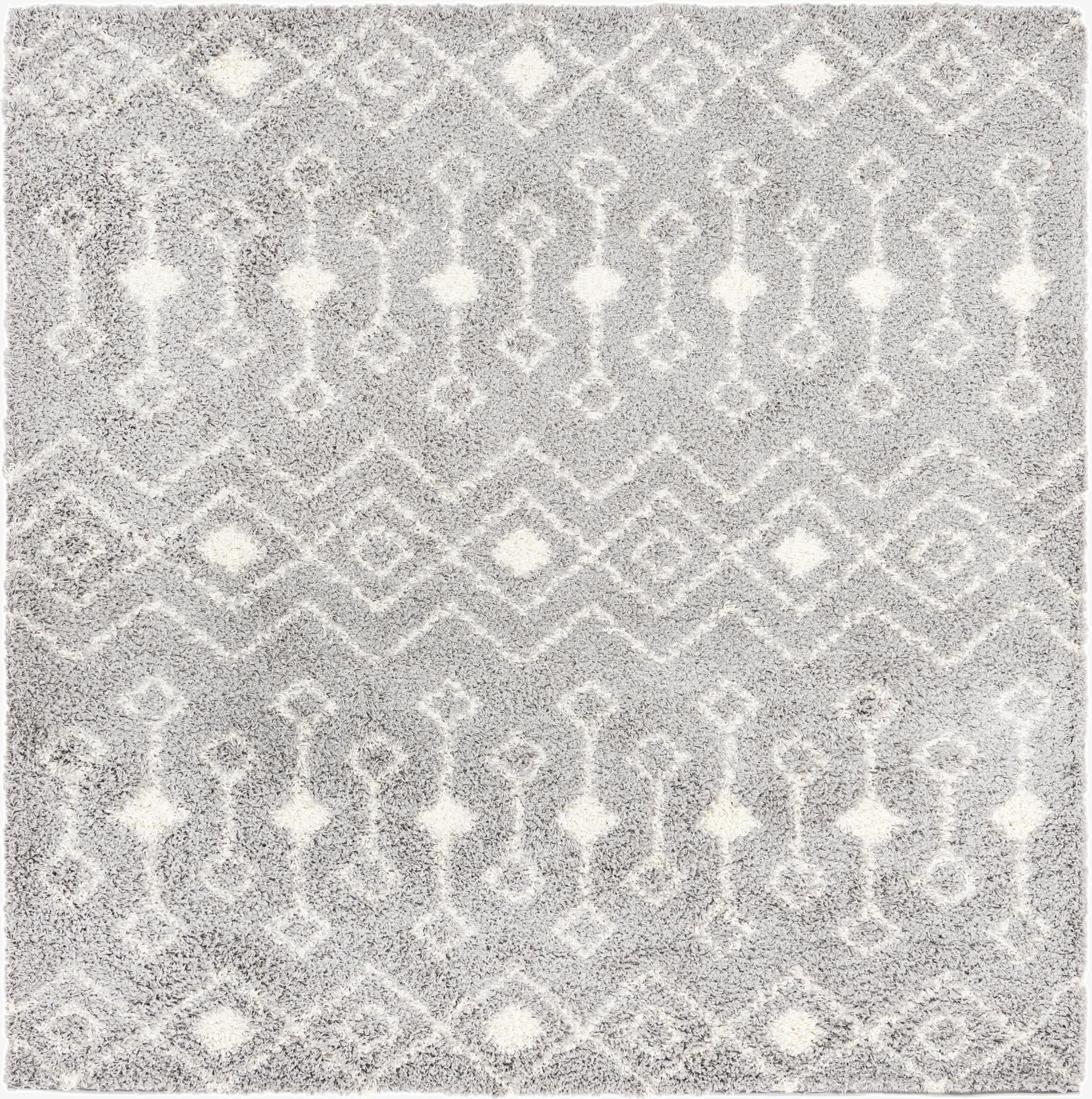 Primary image 7' 10 x 7' 10 Moroccan Trellis Shag Square Rug