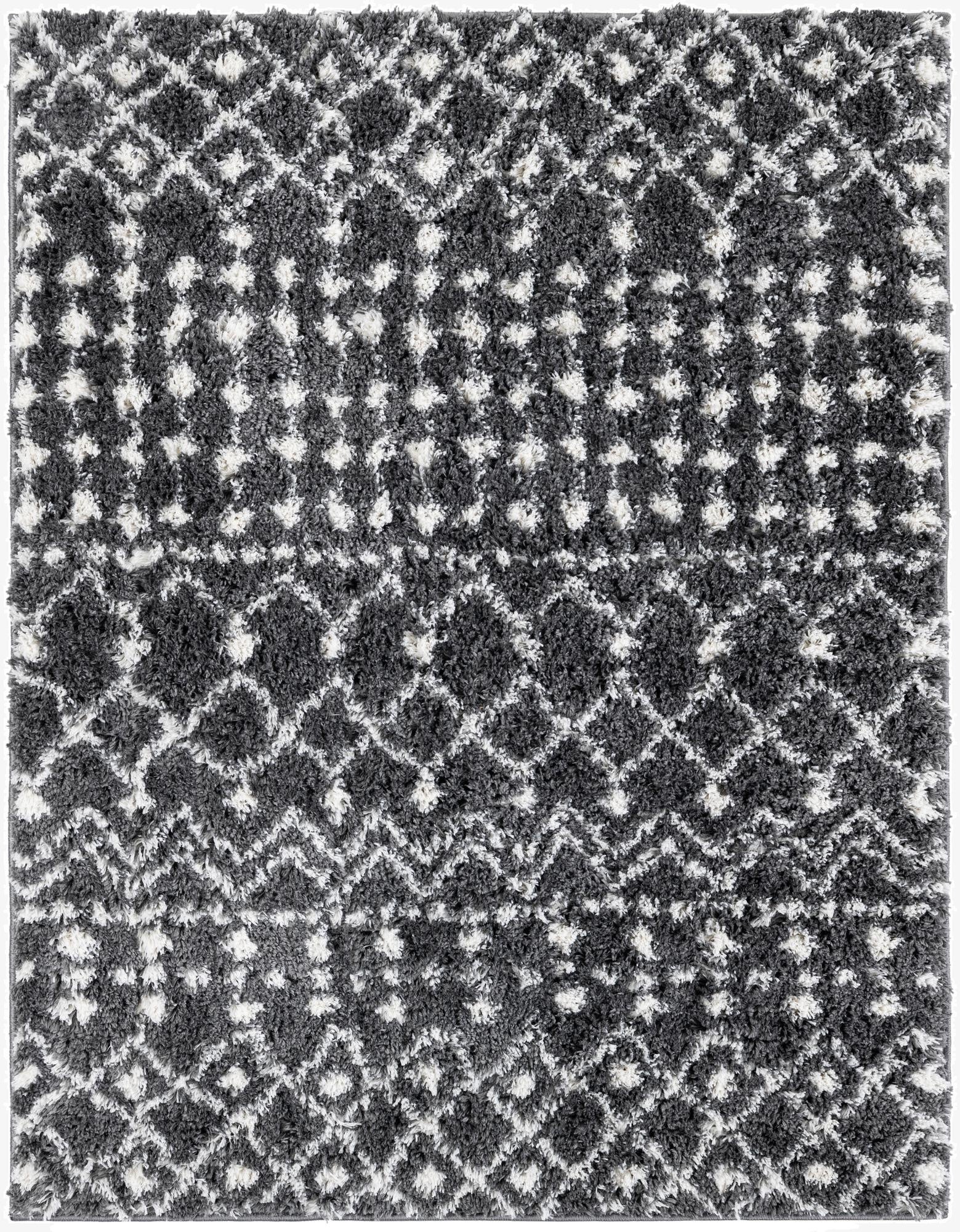 4' x 4' 9 Moroccan Trellis Shag Square Rug