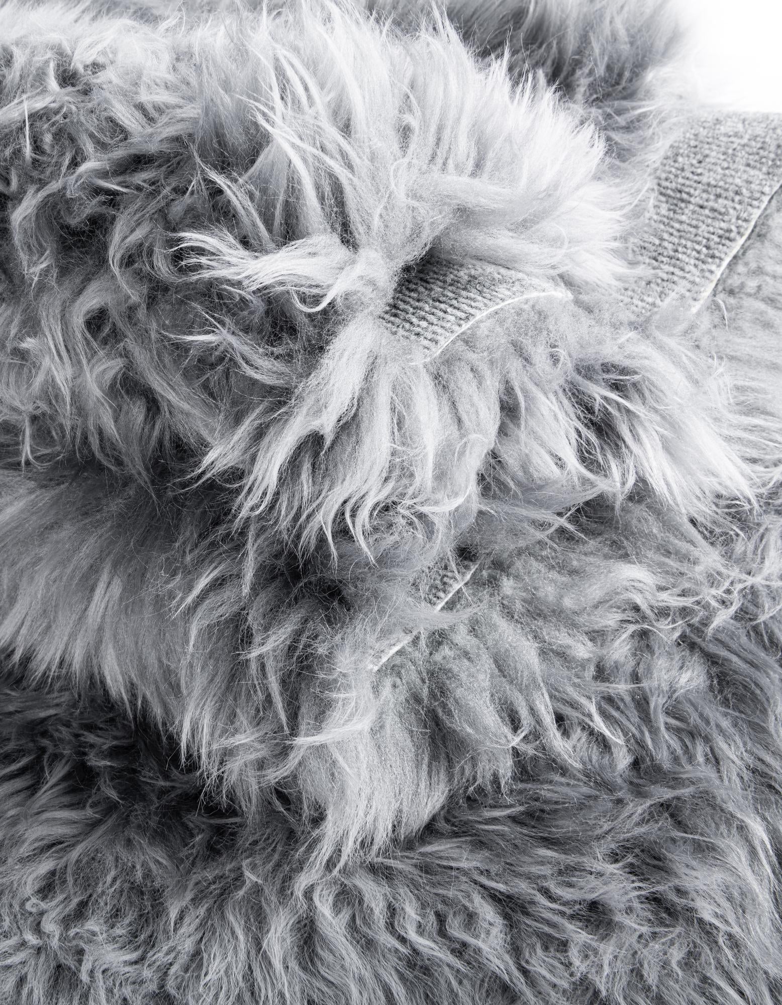 6' x 6' Natural Sheepskin Square Rug