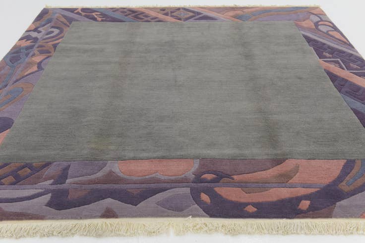 Detail image of 8' 2 x 8' 4 Hand Knotted Nepal Wool Square Rug