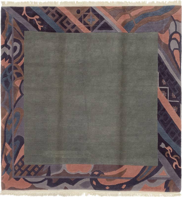 Detail image of 8' 2 x 8' 4 Hand Knotted Nepal Wool Square Rug