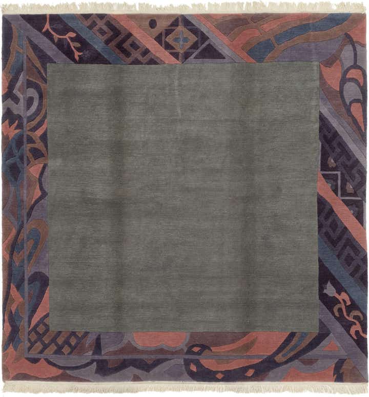 8' 4 x 8' 4 Hand Knotted Nepal Wool Square Rug