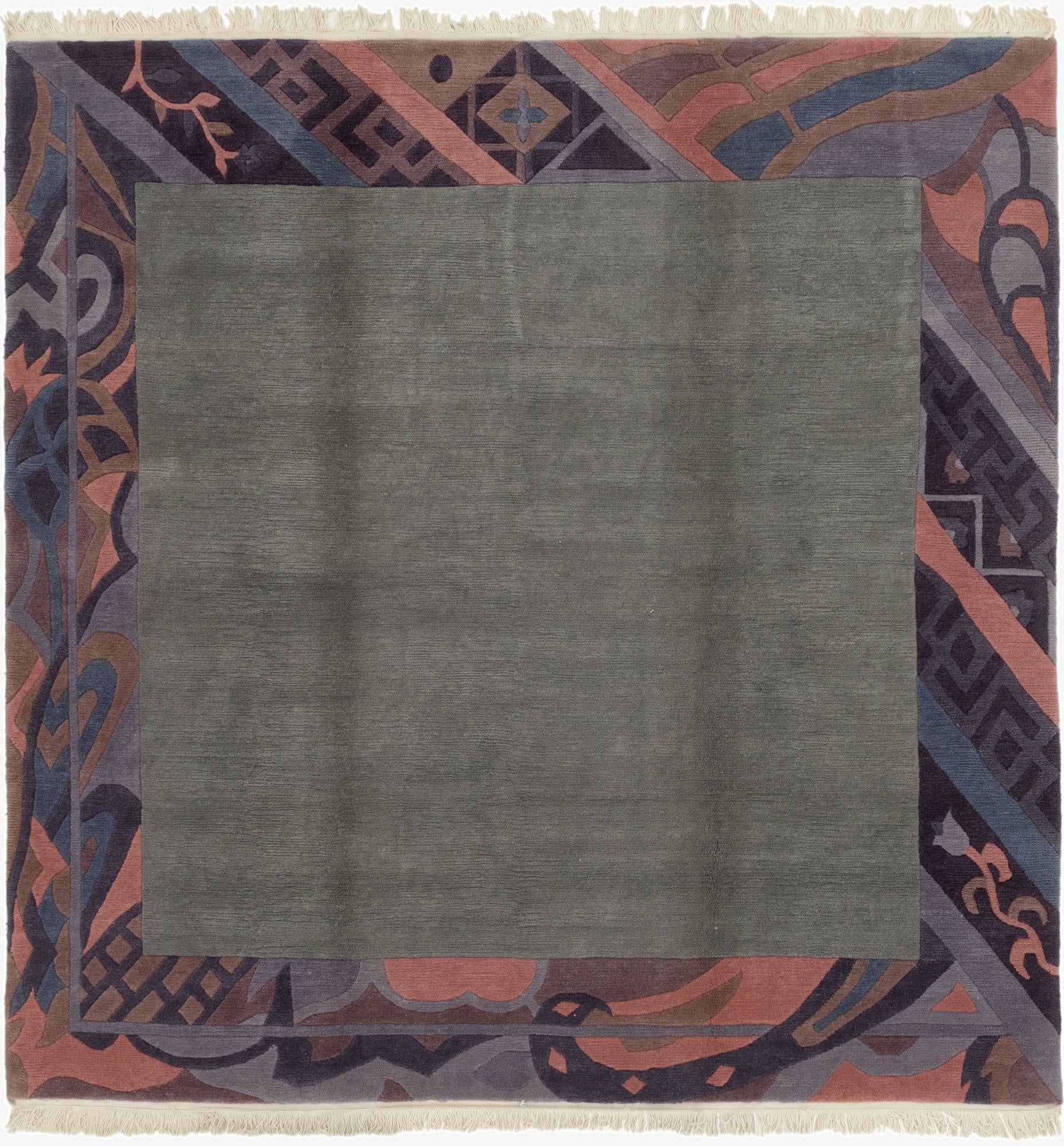 8' 4 x 8' 4  Hand Knotted Nepal Wool Square Rug