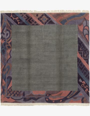 8' 4 x 8' 4 Hand Knotted Nepal Wool Square Rug