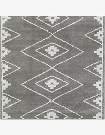 Gray Oslo Square Rug