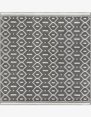 Gray Oslo Square Rug