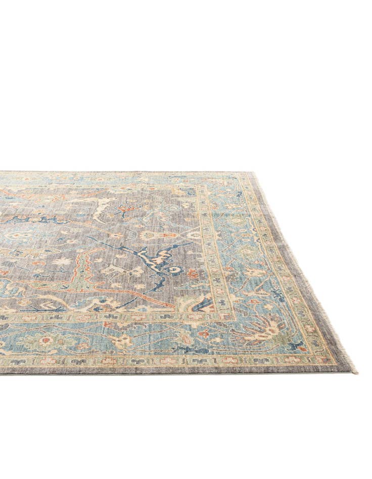 Detail image of 8' 2 x 8' 3  Hand Knotted Oushak Wool Square Rug