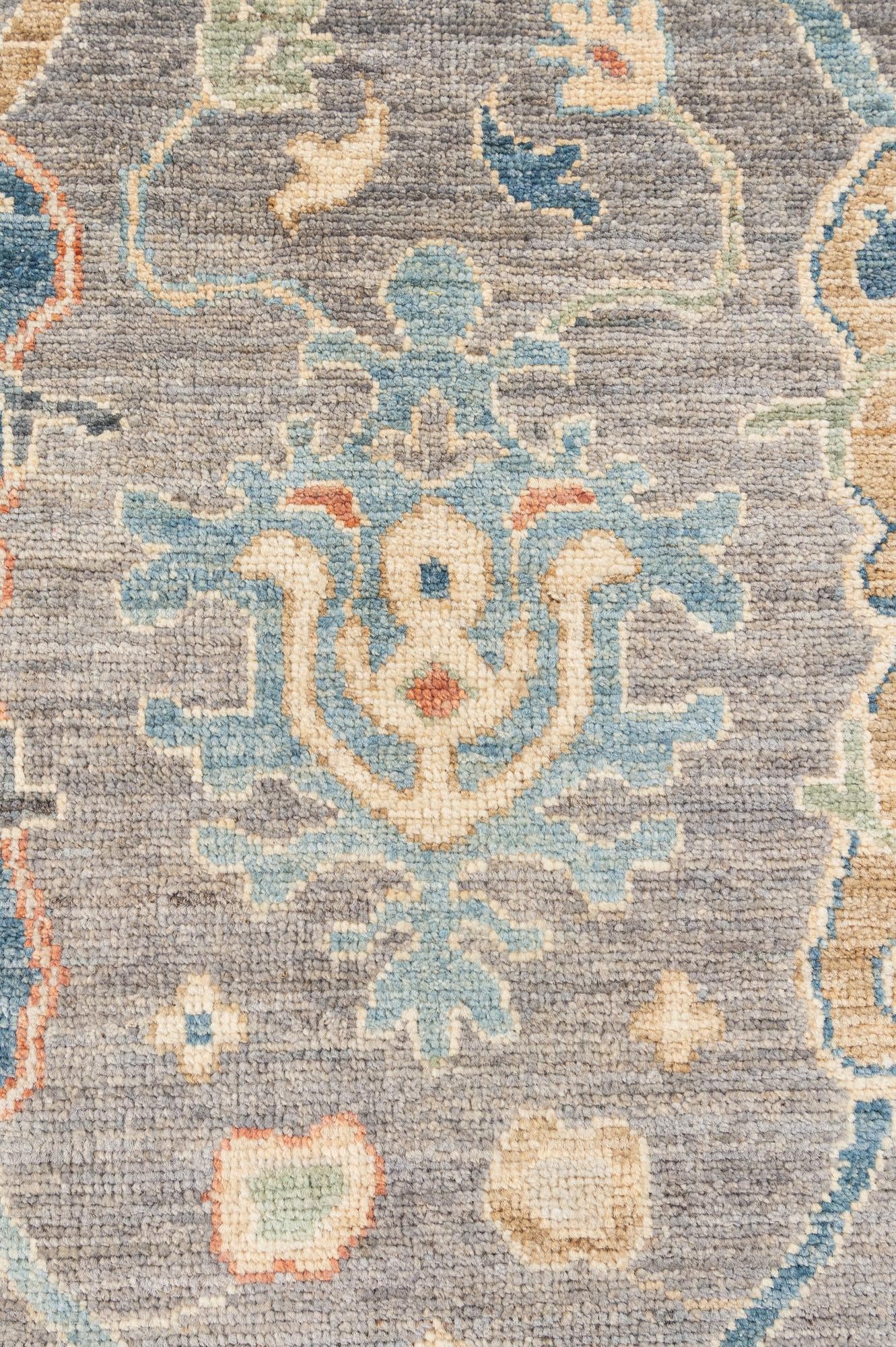 8' 2 x 8' 3 Hand Knotted Oushak Wool Square Rug