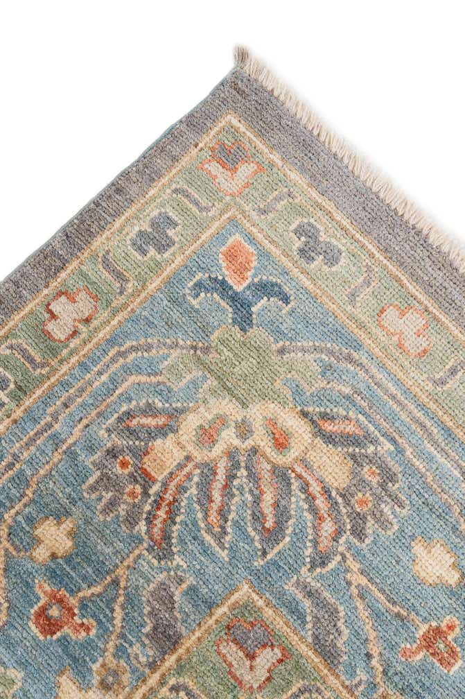 8' 2 x 8' 3 Hand Knotted Oushak Wool Square Rug