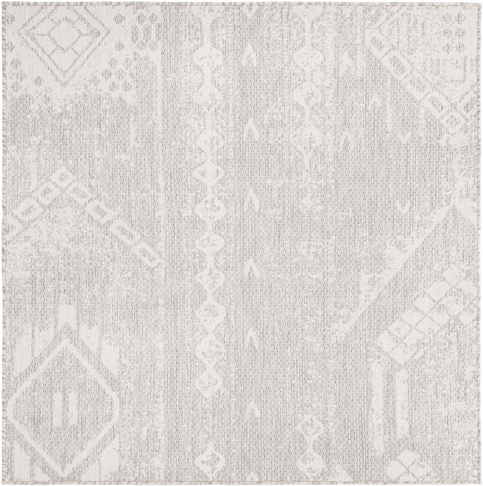 5' 3 x 5' 3 Easy-Clean Bohemian Indoor / Outdoor Square Rug