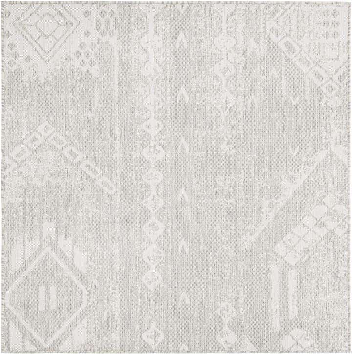 5' 3 x 5' 3 Easy-Clean Bohemian Indoor / Outdoor Square Rug