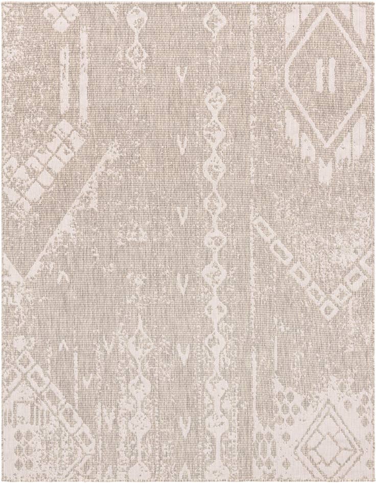 Detail image of 7' x 7' Easy-Clean Bohemian Indoor / Outdoor Square Rug