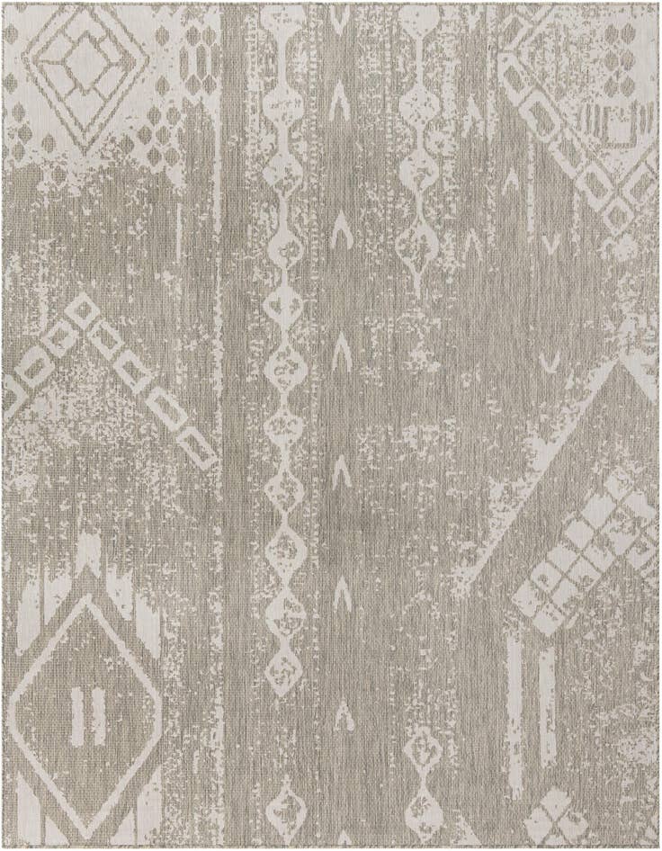 Detail image of 10' 8 x 10' 8 Easy-Clean Bohemian Indoor / Outdoor Square Rug