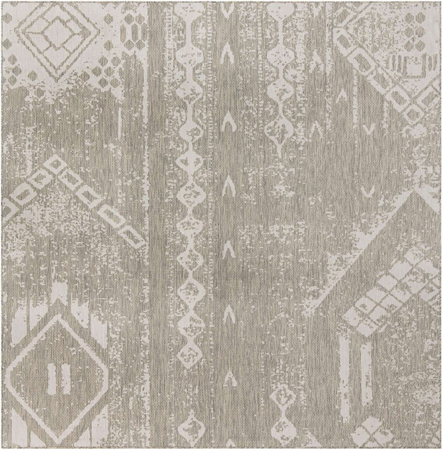 10' 8 x 10' 8 Easy-Clean Bohemian Indoor / Outdoor Square Rug