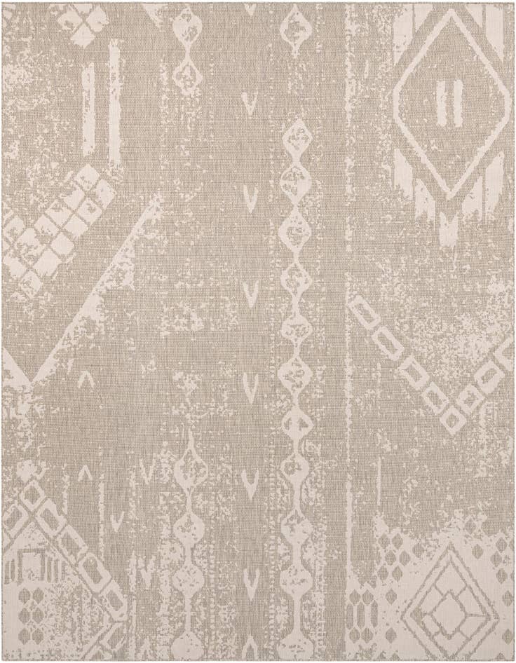 Detail image of 13' x 13' Easy-Clean Bohemian Indoor / Outdoor Square Rug
