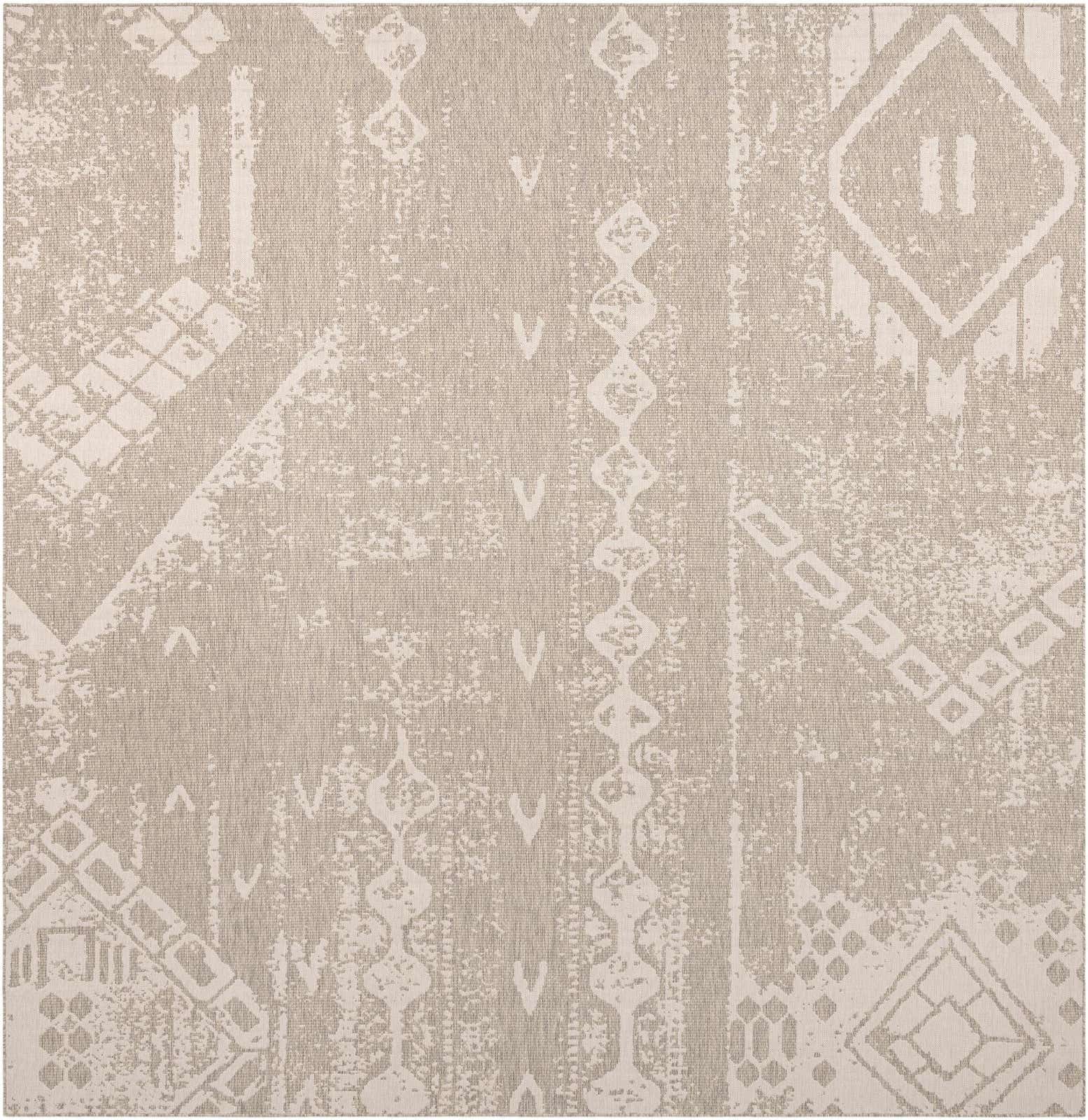 13' x 13' Easy-Clean Bohemian Indoor / Outdoor Square Rug