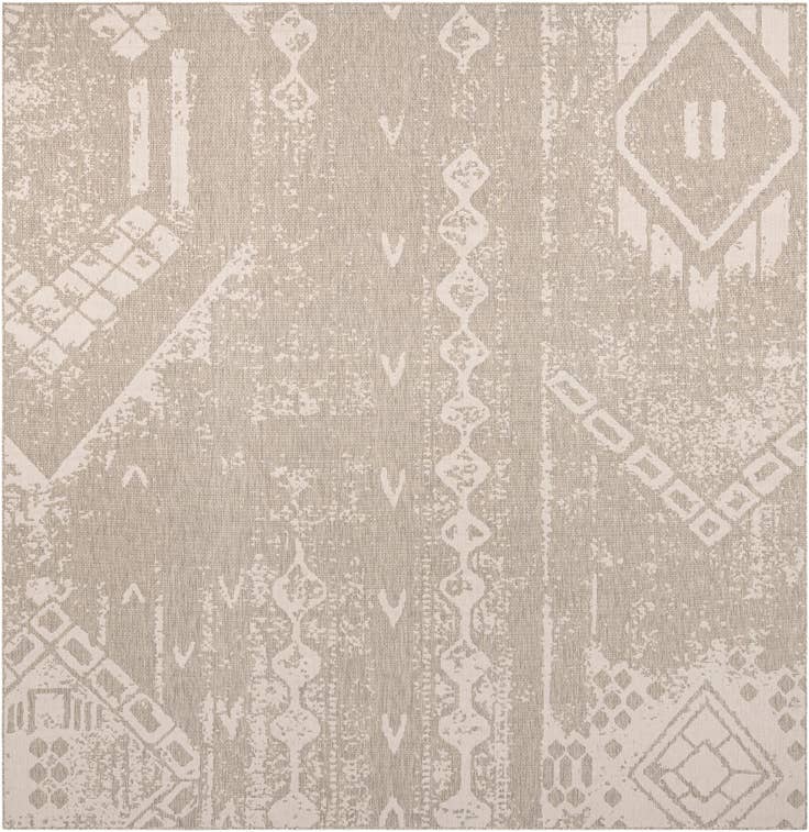 Detail image of 13' x 13' Easy-Clean Bohemian Indoor / Outdoor Square Rug