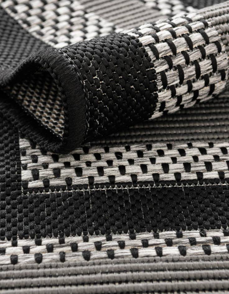 Detail image of 6' x 6' Easy-Clean Border Indoor / Outdoor Square Rug