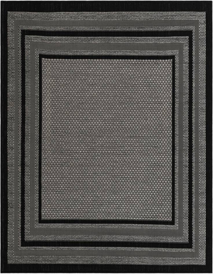 Detail image of 6' x 6' Easy-Clean Border Indoor / Outdoor Square Rug