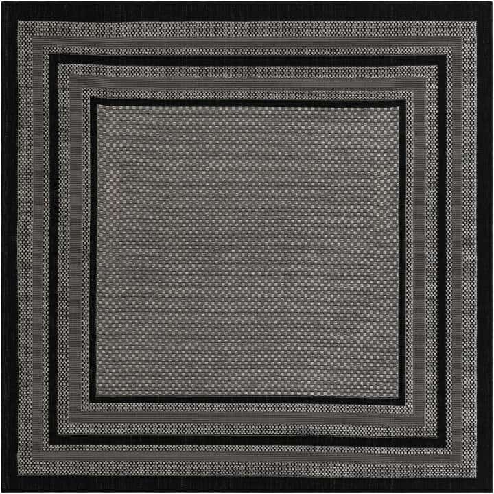 6' x 6' Easy-Clean Border Indoor / Outdoor Square Rug