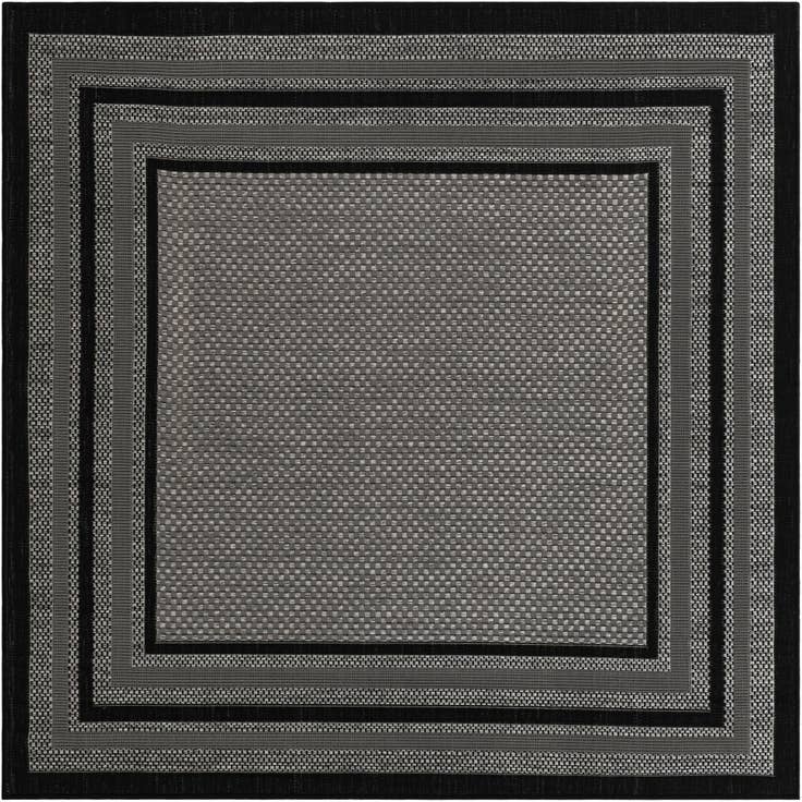 Detail image of 6' x 6' Easy-Clean Border Indoor / Outdoor Square Rug