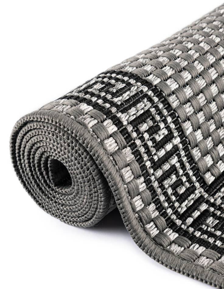 Detail image of 6' x 6'  Washable Border Indoor / Outdoor Square Rug