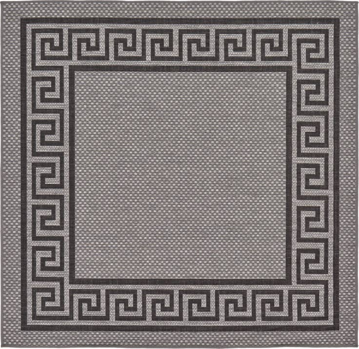 Detail image of 6' x 6' Easy-Clean Border Indoor / Outdoor Square Rug