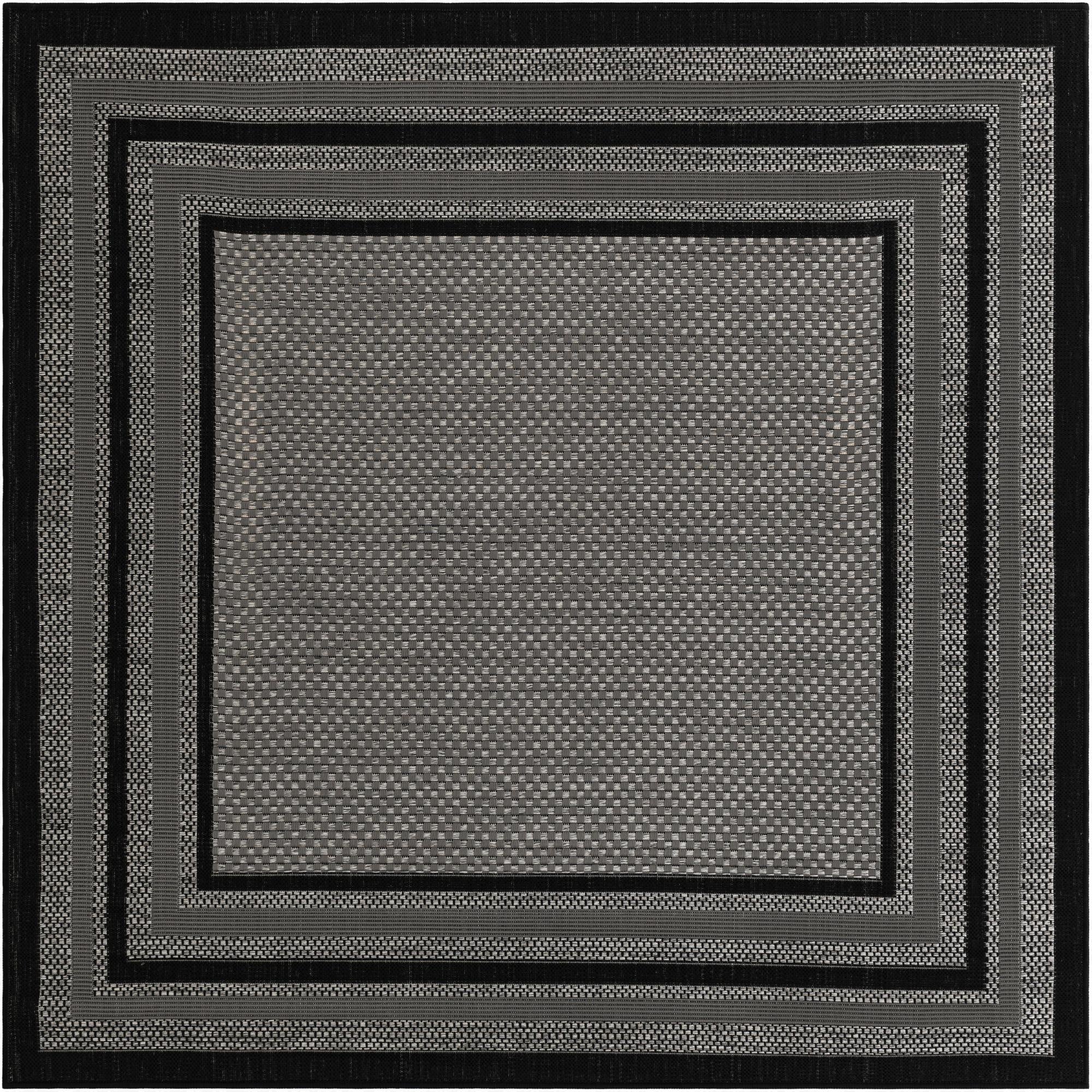 6' x 6'  Washable Border Indoor / Outdoor Square Rug