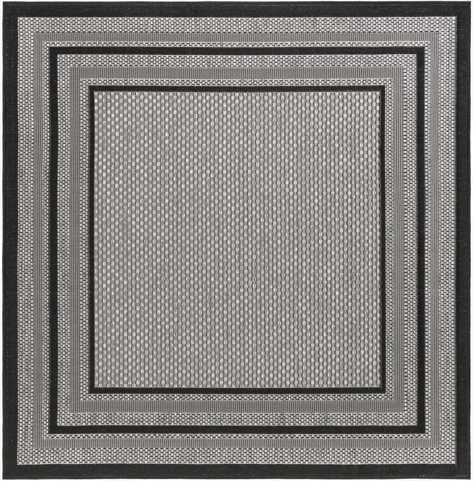 5' 3 x 5' 3  Washable Border Indoor / Outdoor Square Rug