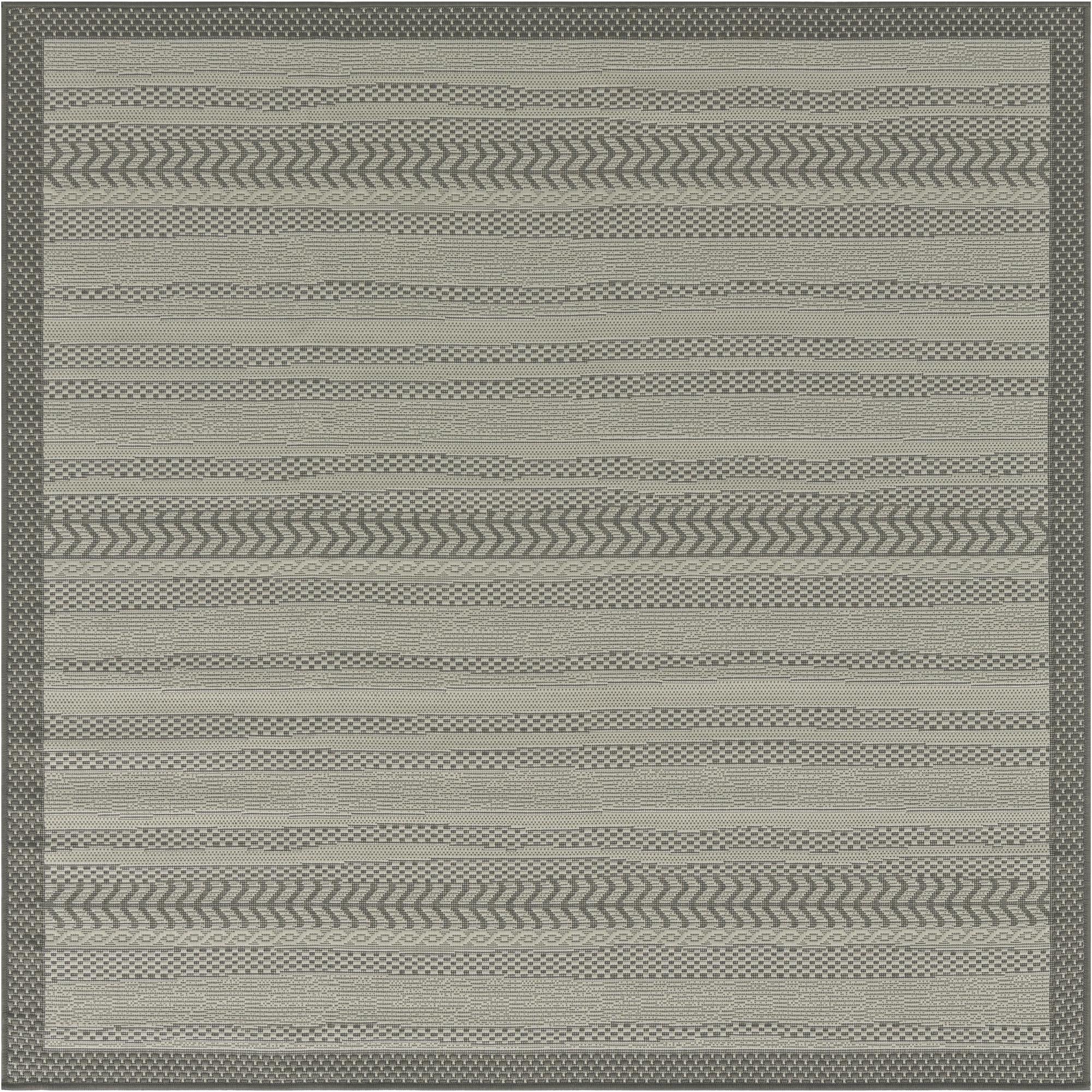 6' x 6'  Washable Border Indoor / Outdoor Square Rug