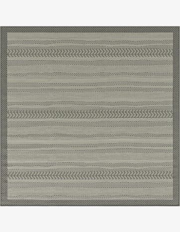6' x 6' Easy-Clean Border Indoor / Outdoor Square Rug