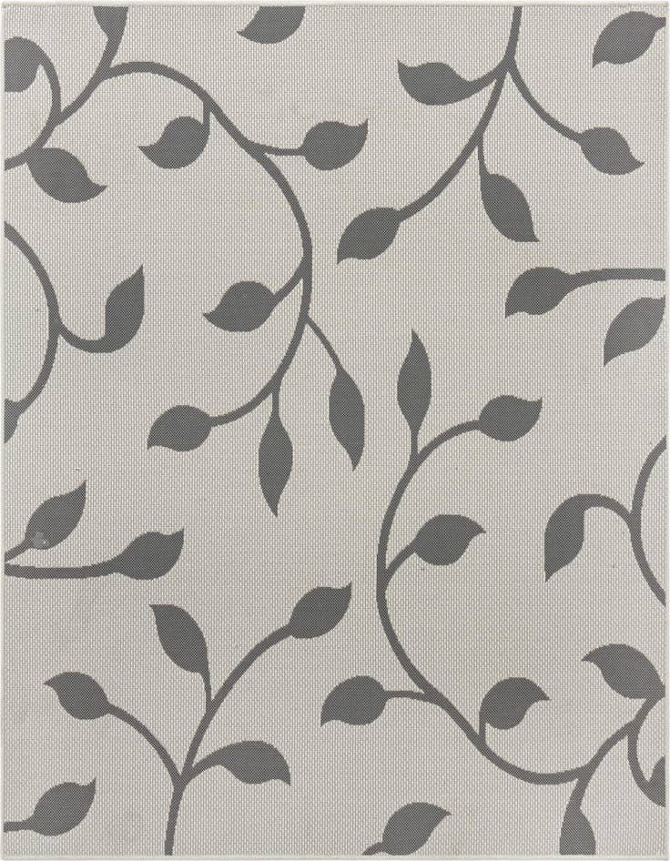 Detail image of 6' x 6' Easy-Clean Botanical Indoor / Outdoor Square Rug